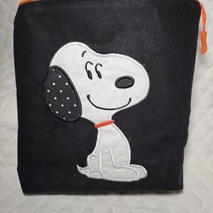 Snoopy Black Cosmetic Bag **HANDMADE**